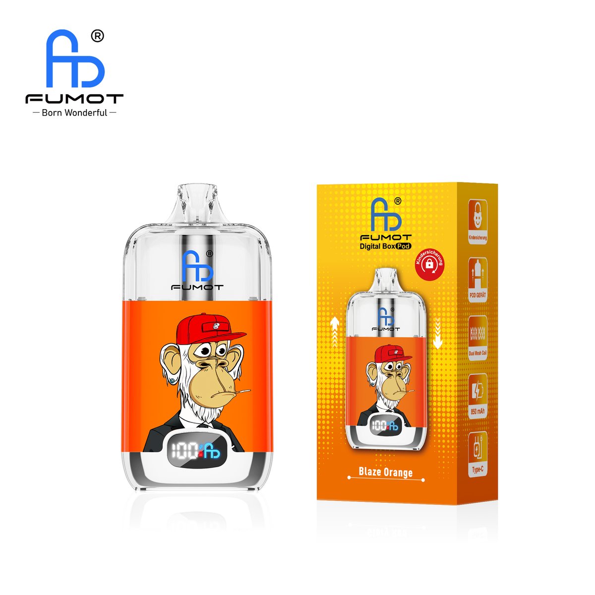 RandM - Digital Box - Pod Kit - Blaze Orange