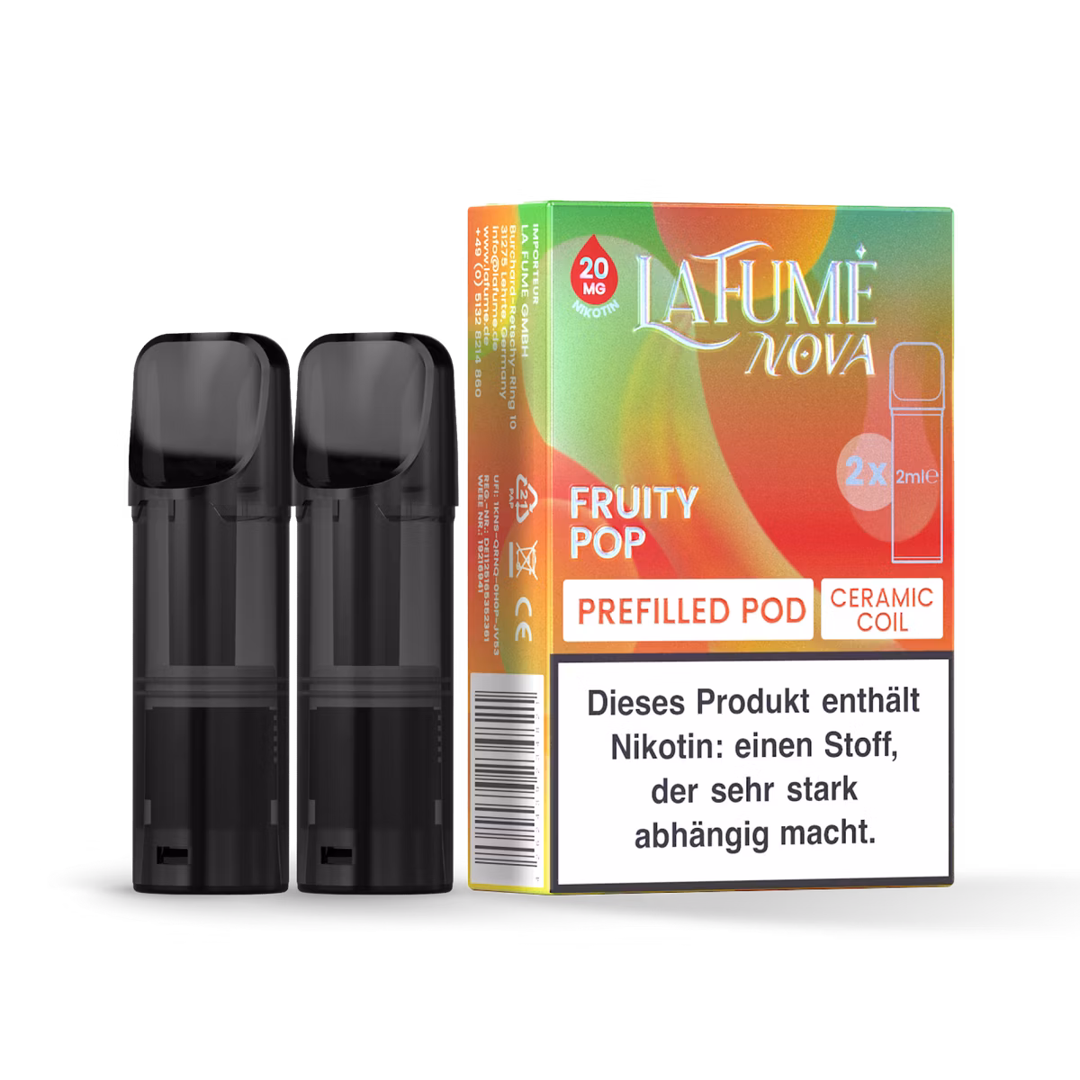 La Fume Nova - Prefilled Pods - 20mg - Fruity Pop