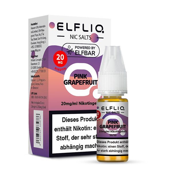 Elfbar - ElfLiq - 10ml - Pink Grapefruit | Nikotinsalz-Stärke : 20mg