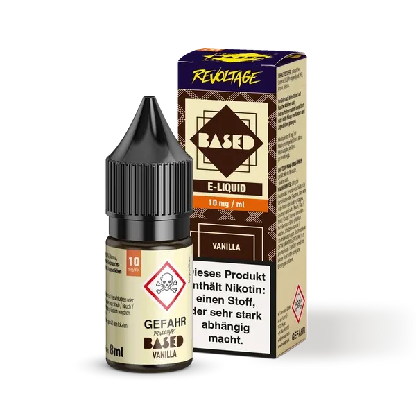 Revoltage - BASED - Nikotinsalz-Liquid - Vanilla - 8ml - 10mg Revoltage - BASED - Nikotinsalz-Liquid - Vanilla - 8ml - 10mg