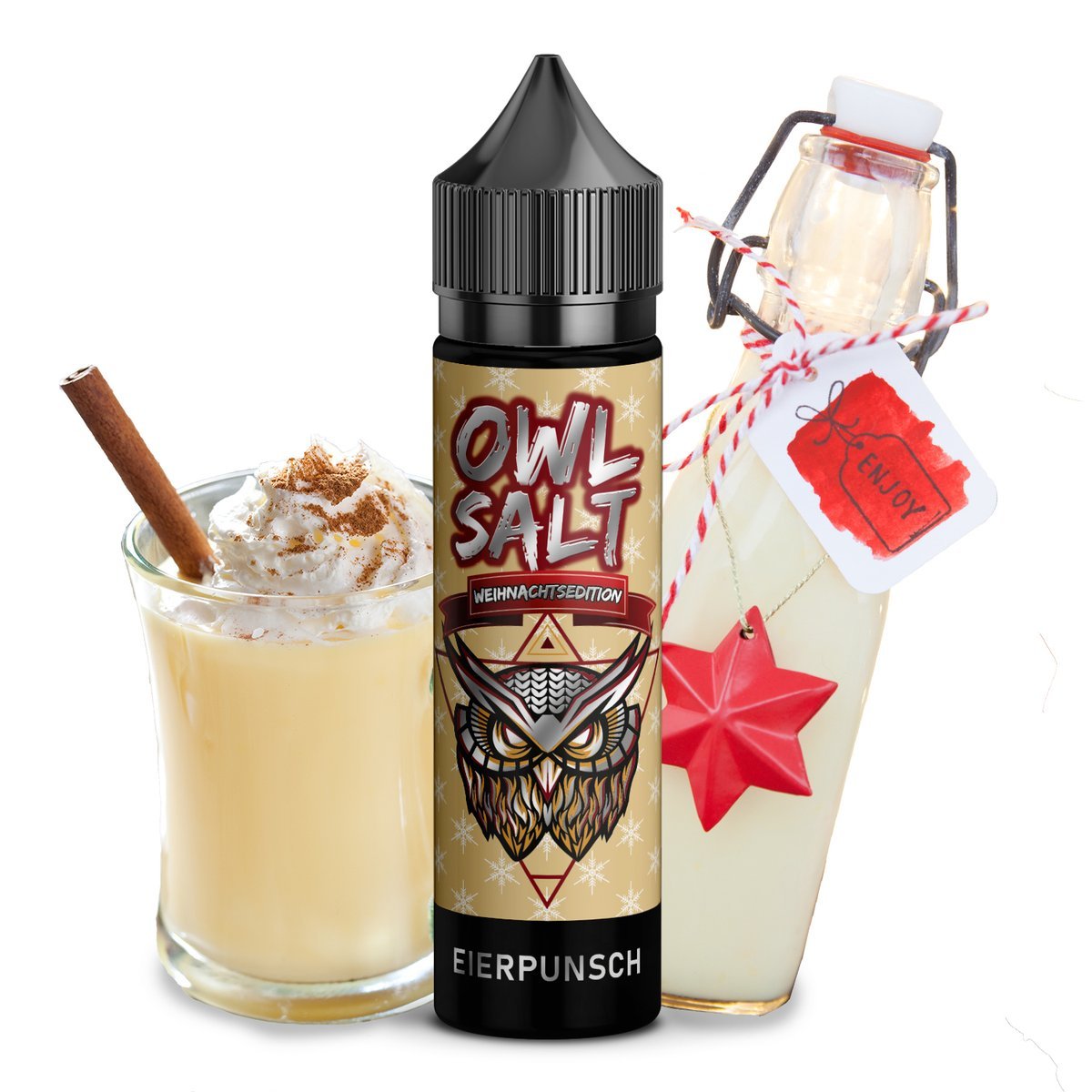 OWL Salt - Weihnachtsedition Overdosed - Aroma - 10ml - Eierpunsch | Paketgröße : 1er Packung