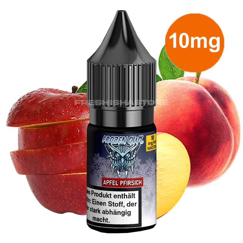 Frozen OWL - Apfel Pfirsich - Nikotinsalz Liquid - 10ml - 10mg