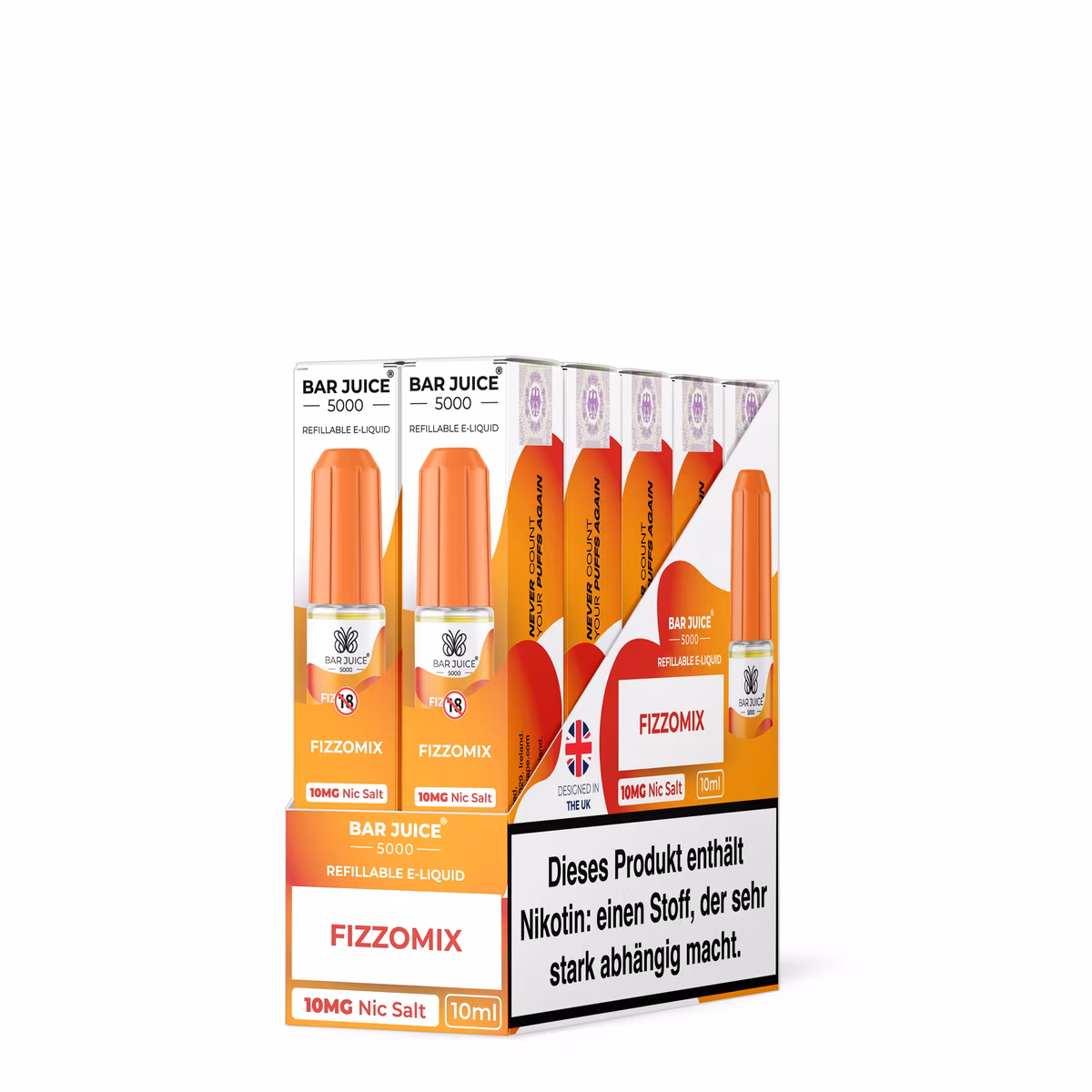 Bar Juice - 5000 - Fizzo Mix | Inhalt : 10ml | Nikotinsalz-Stärke : 10mg | Paketgröße : 1er Packung Bar Juice - 5000 - Fizzo Mix | Inhalt : 10ml | Nikotinsalz-Stärke : 10mg | Paketgröße : 1er Packung