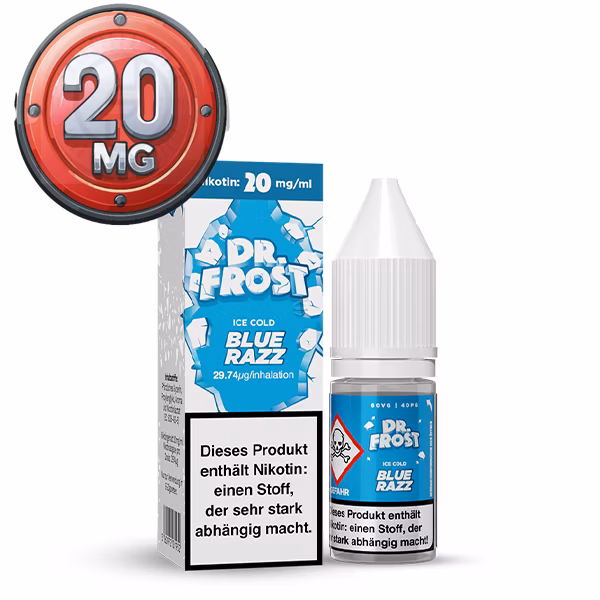 Dr. Frost - Ice Cold Blue Razz - Nikotinsalz Liquid 10ml 20mg 