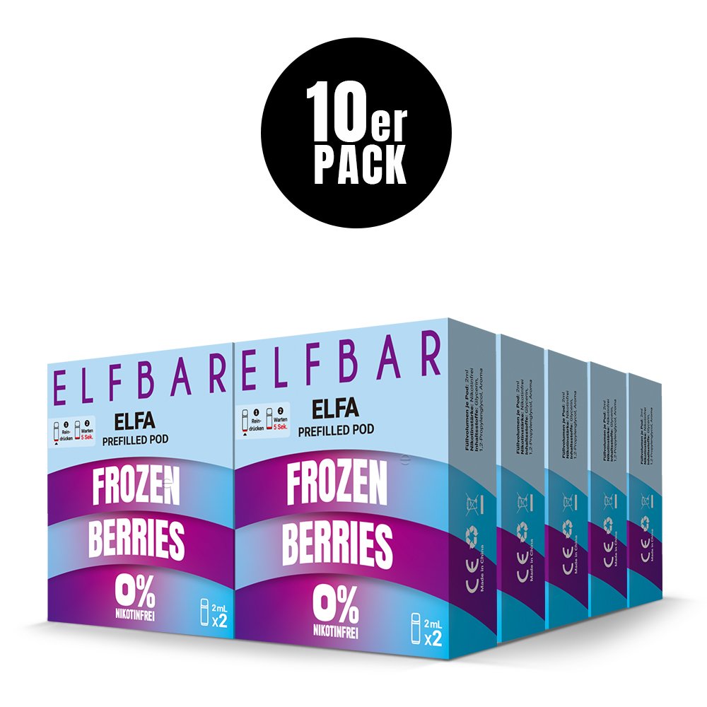 Elfbar - ELFA - Prefilled Pod - 2ml - 2er Pack - Nikotinfrei - Frozen Berries Elfbar - ELFA - Prefilled Pod - 2ml - 2er Pack - Nikotinfrei - Frozen Berries