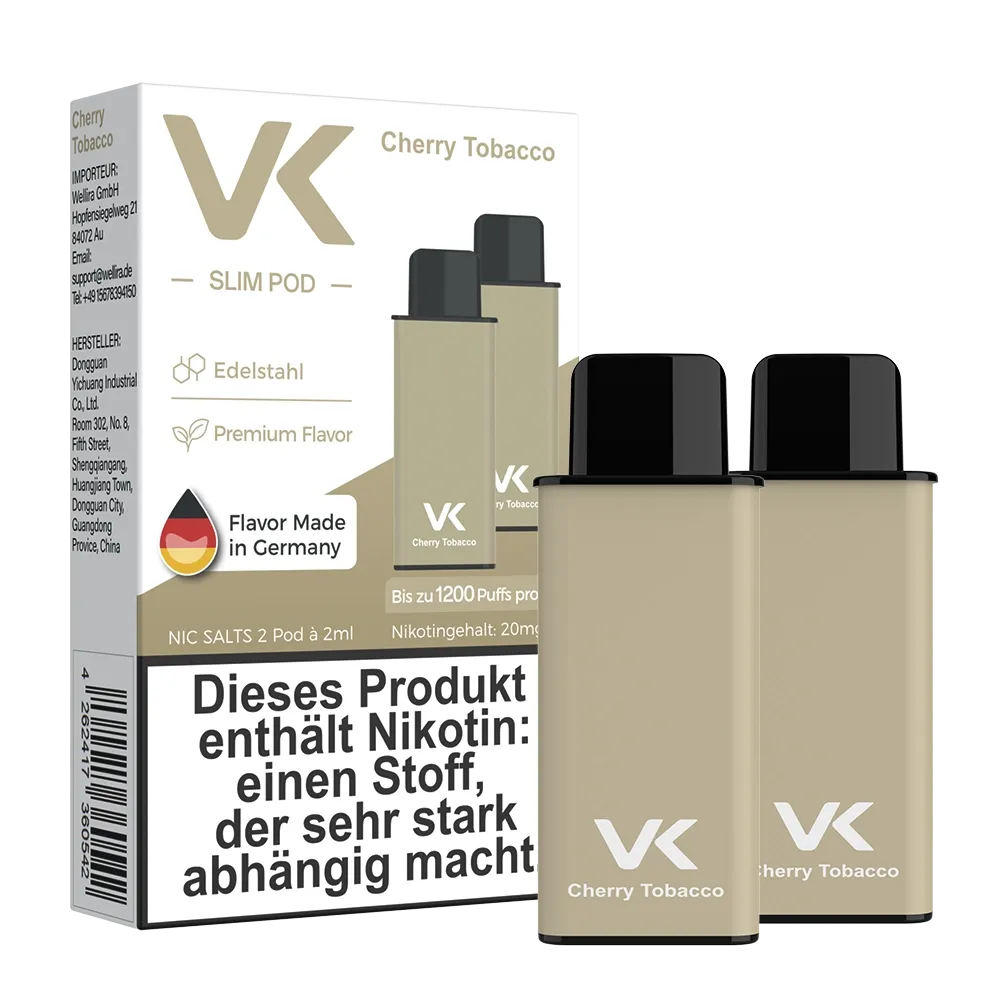 VK - Slim Air - Prefilled Pods - Cherry Tobacco - 20mg - 2ml VK - Slim Air - Prefilled Pods - Cherry Tobacco - 20mg - 2ml