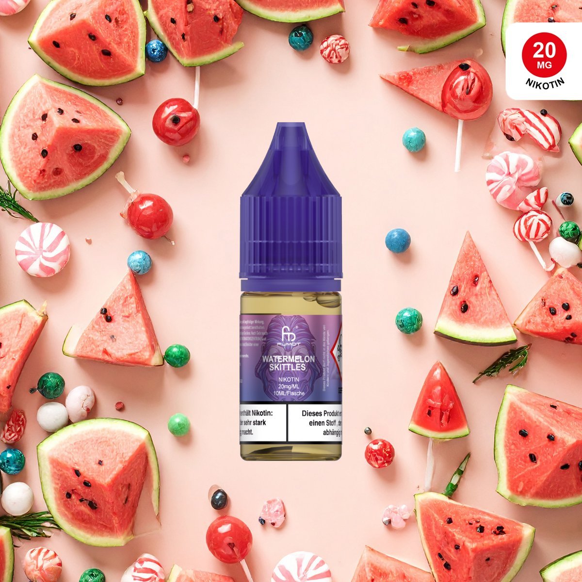 RandM - Tornado - Nikotinsalz-Liquid - 10ml - Watermelon Skittles 20mg