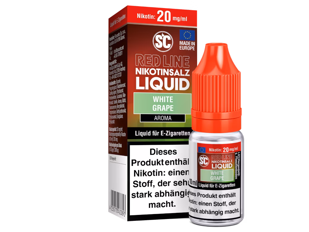SC Red Line - Nikotinsalzliquid - 10ml - 20mg - White Grape SC Red Line - Nikotinsalzliquid - 10ml - 20mg - White Grape