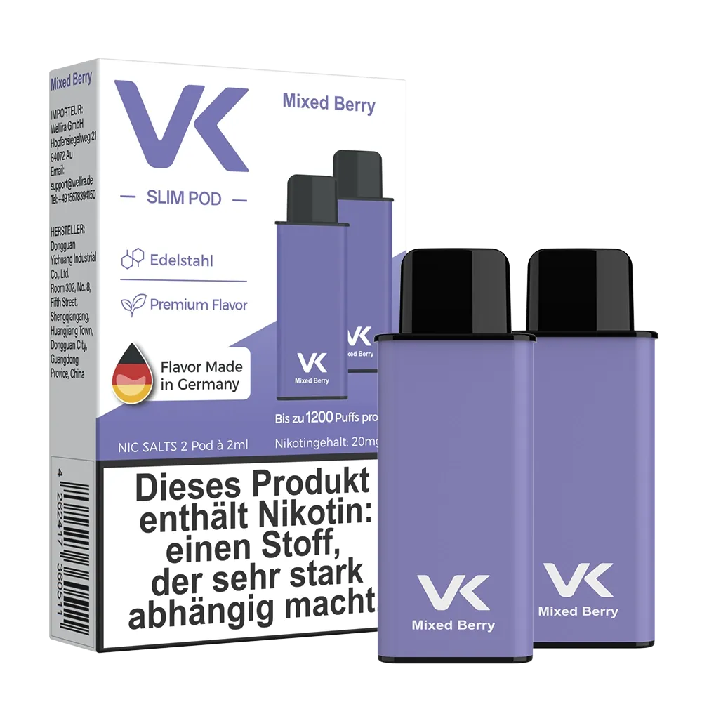 VK - Slim Air - Prefilled Pods - Mixed Berry - 20mg - 2ml VK - Slim Air - Prefilled Pods - Mixed Berry - 20mg - 2ml