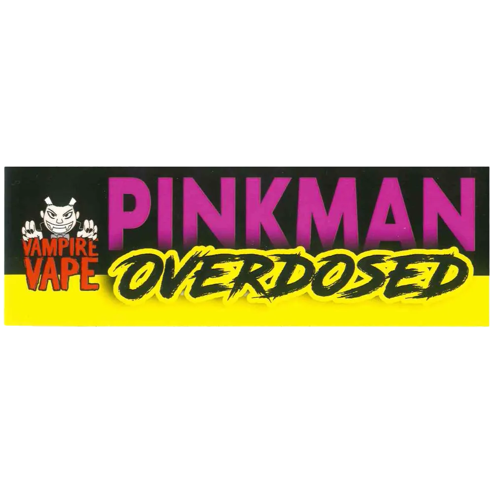 Vampire Vape - Sticker - Pinkman Overdosed - 15x5cm Vampire Vape - Sticker - Pinkman Overdosed - 15x5cm