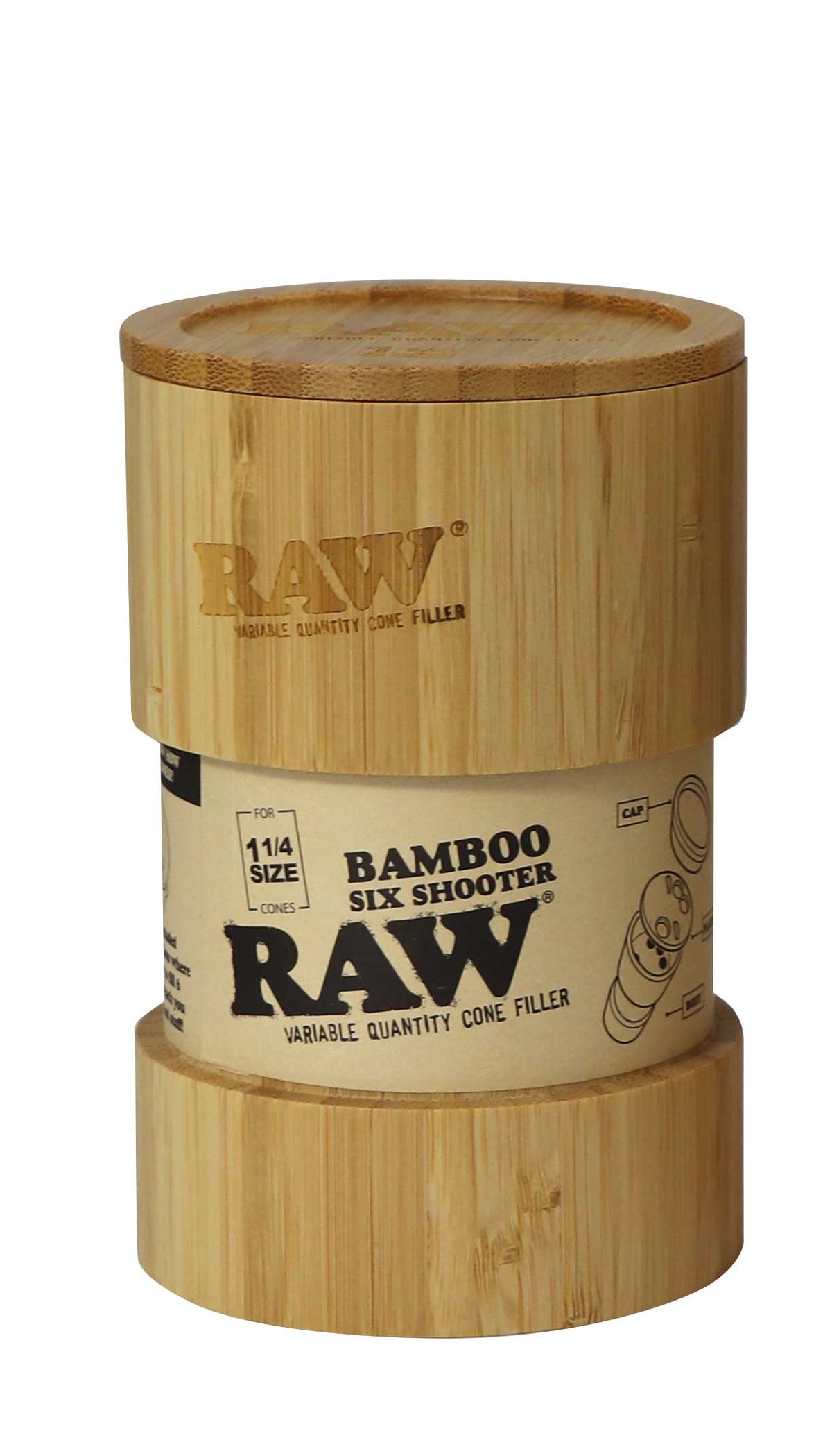 RAW - Kegelfüllmaschine - Six Shooter - Bambus 