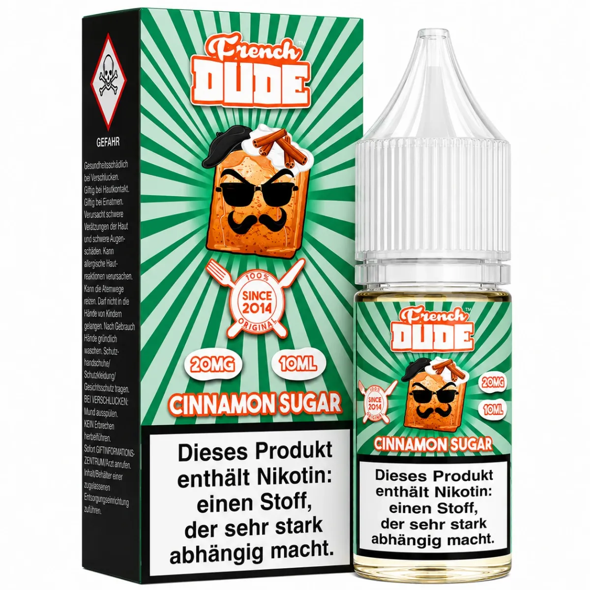 French Dude - Cinnamon Sugar - Nikotinsalz-Liquids - 10ml - 20mg French Dude - Cinnamon Sugar - Nikotinsalz-Liquids - 10ml - 20mg