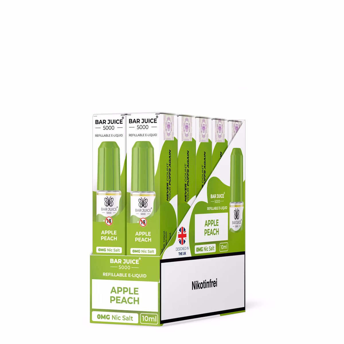 Bar Juice - 5000 - Apple Peach | Inhalt : 10ml | Nikotinsalz-Stärke : 0mg | Paketgröße : 1er Packung Bar Juice - 5000 - Apple Peach | Inhalt : 10ml | Nikotinsalz-Stärke : 0mg | Paketgröße : 1er Packung