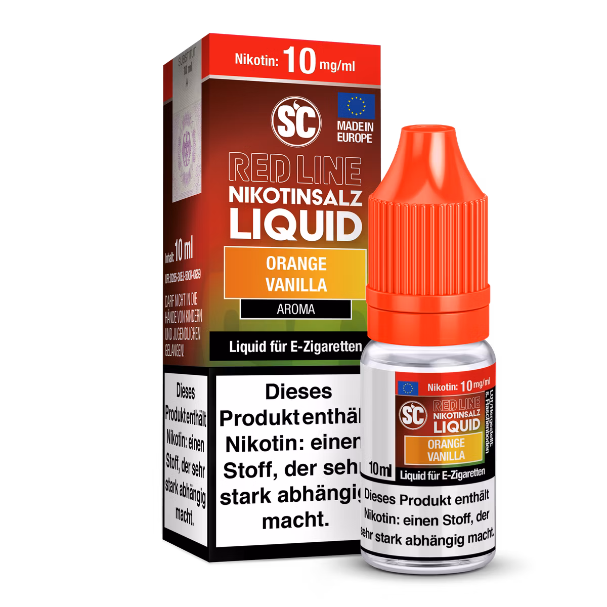 SC Red Line - Nikotinsalzliquid - 10ml - 10mg - Orange Vanilla