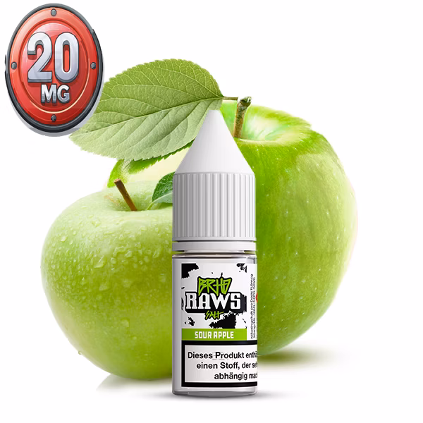 Barehead Raws - Nikotin Liquid - Sour Apple - 10ml - 20mg