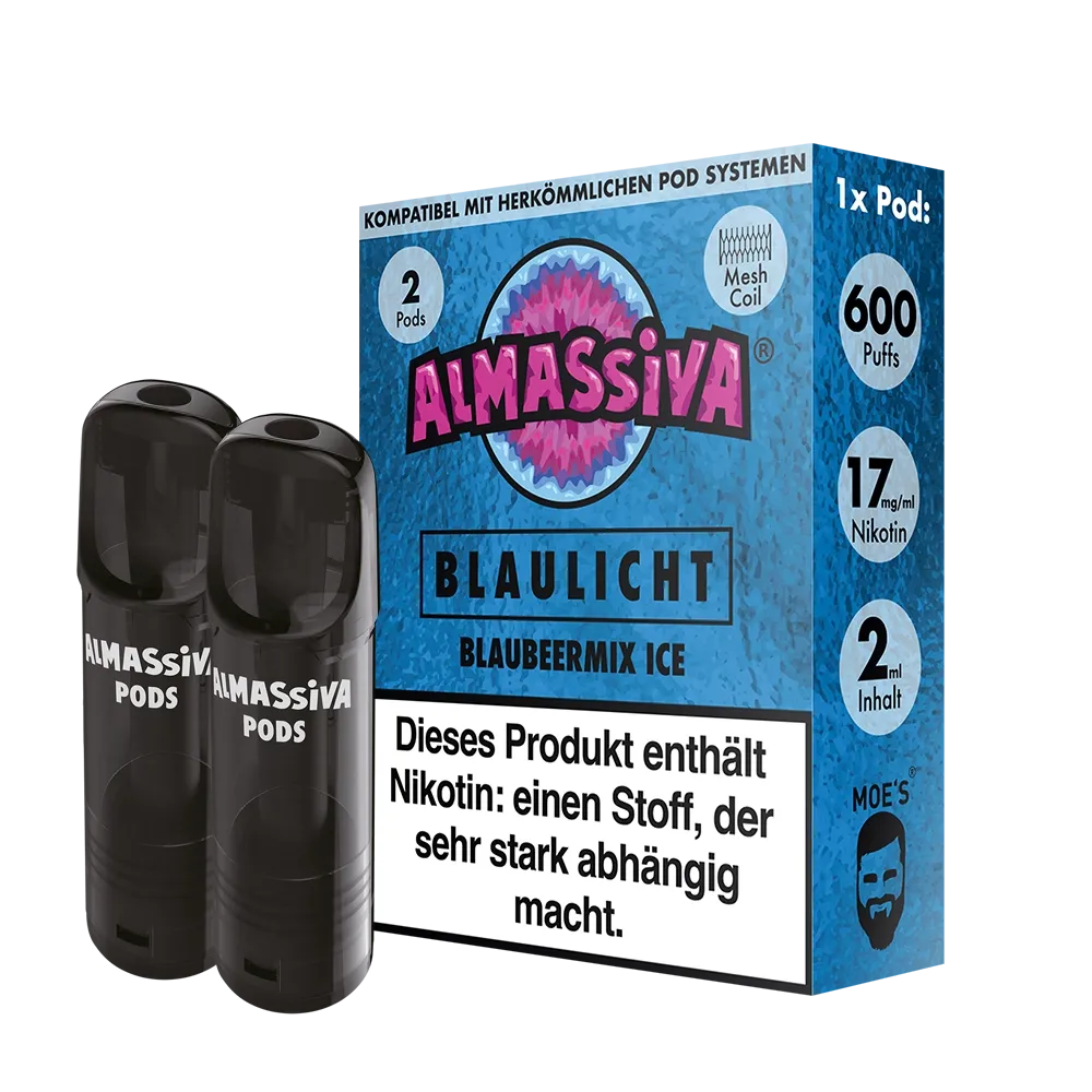 Al Massiva - Prefilled Pod - 2ml - 2er Pack - Blaulicht Al Massiva - Prefilled Pod - 2ml - 2er Pack - Blaulicht