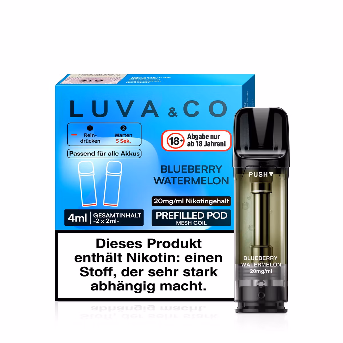 Luva - Prefilled Pod - 20mg - 2er Pack - Blueberry Watermelon
