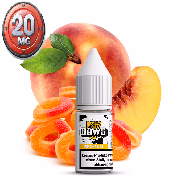 ✳️ Barehead Raws ✴ Peach Rings ✴ 10ml ✴ 20mg ✴ Nikotinsalz Liquid ✴️