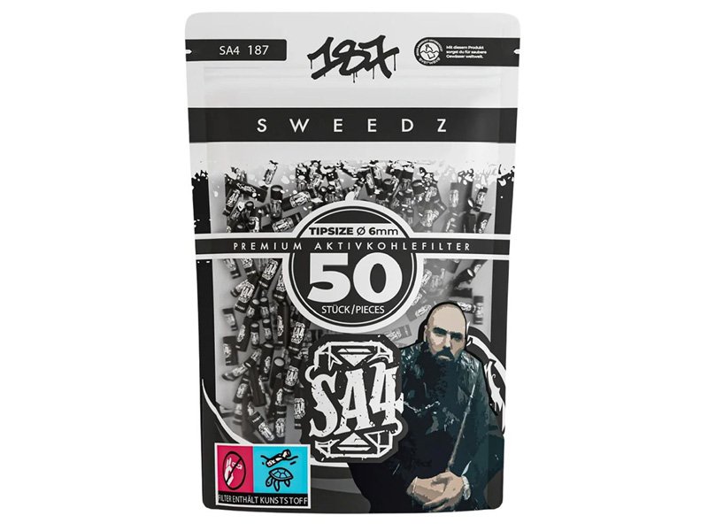 187 Straßenbande - Sweedz - Aktivkohlefilter - Ø 6mm - 50 Stück - SA4