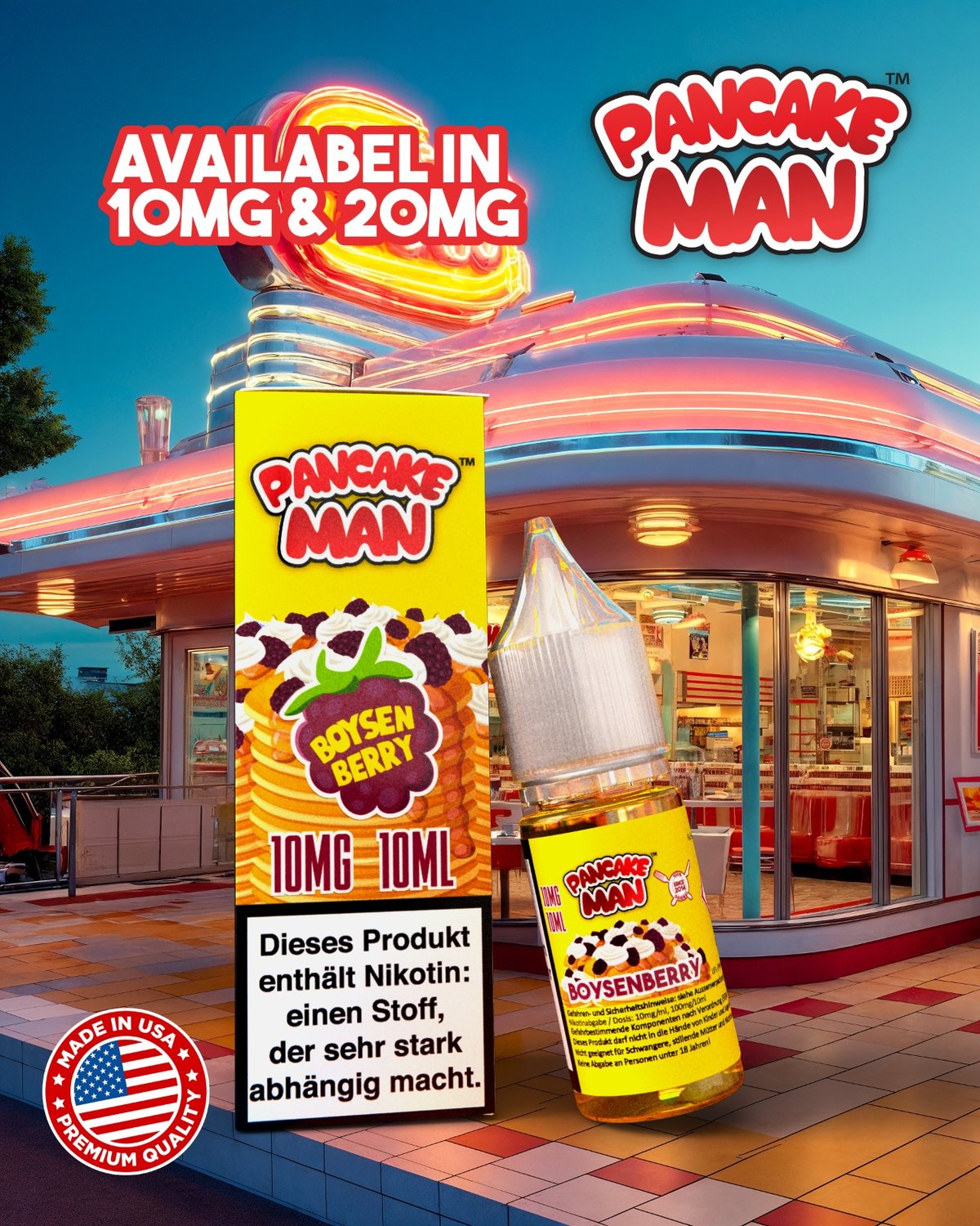 Pancake Man - Nikotinsalz-Liquids - 10ml Pancake Man - Nikotinsalz-Liquids - 10ml