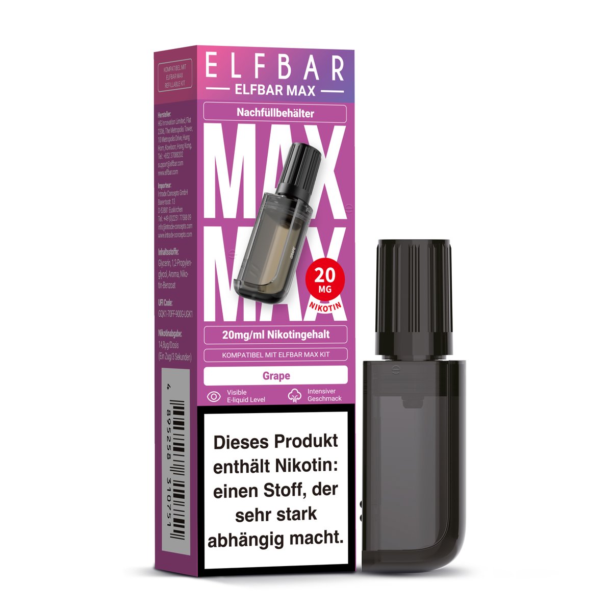 ELFBAR - MAX - Nachfülltank - CP - Grape