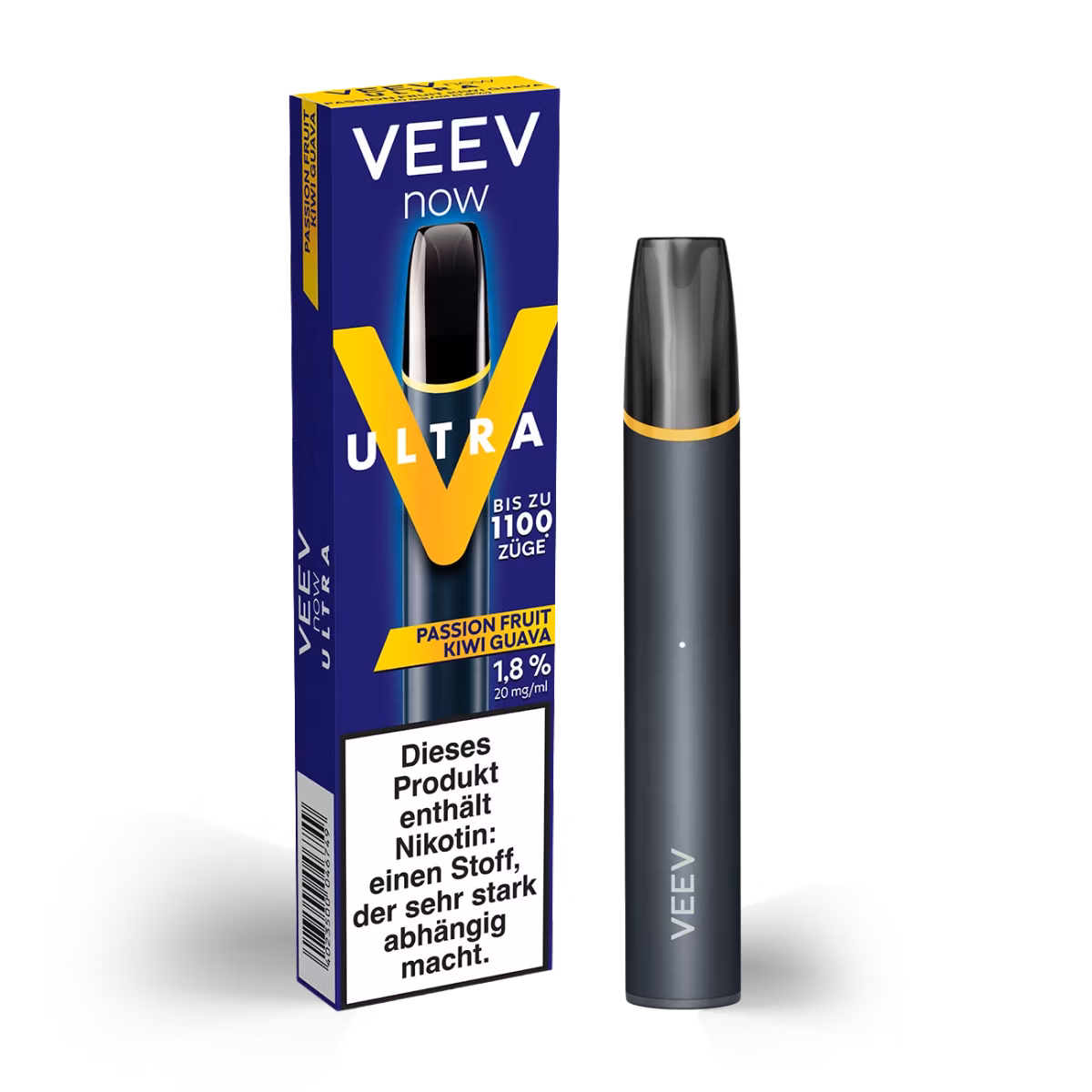 VEEV - NOW ULTRA - Einweg E-Zigarette - 20mg - Passionfruit Kiwi Guava