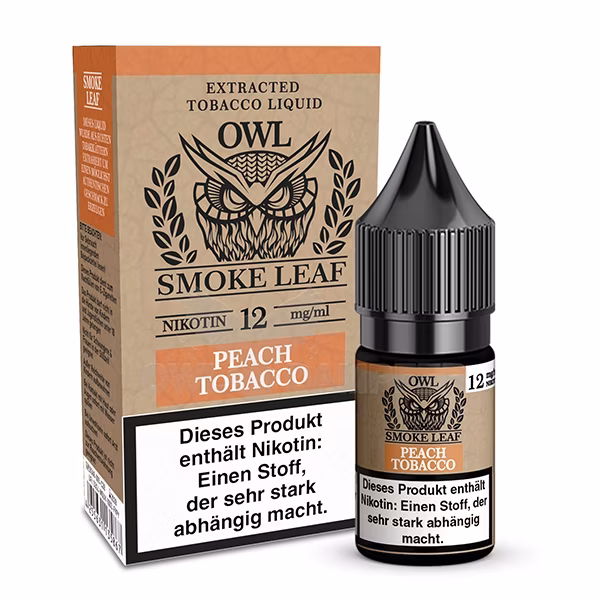 OWL Smoke Leaf Nikotin-Liquid Peach Tobacco 10ml 12mg OWL Smoke Leaf Nikotin-Liquid Peach Tobacco 10ml 12mg