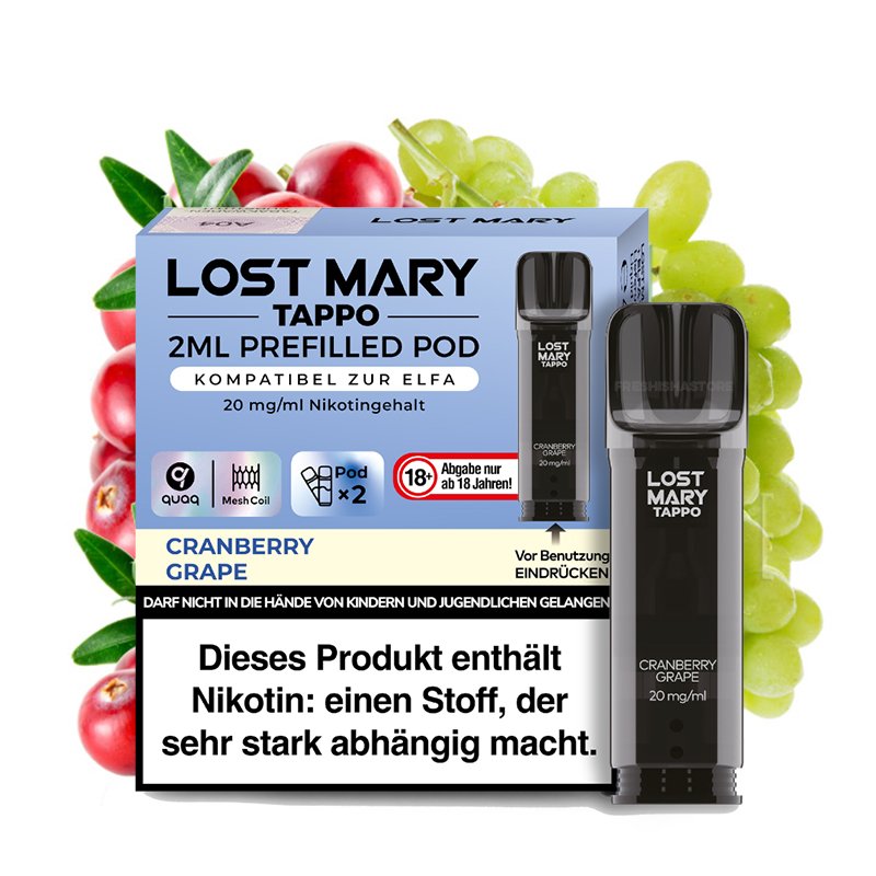lost-mary-tappo-prefilled-pod-cranberry-grape-20mg Lost Mary - Prefilled Pod - Tappo - Cranberry Grape - 20mg