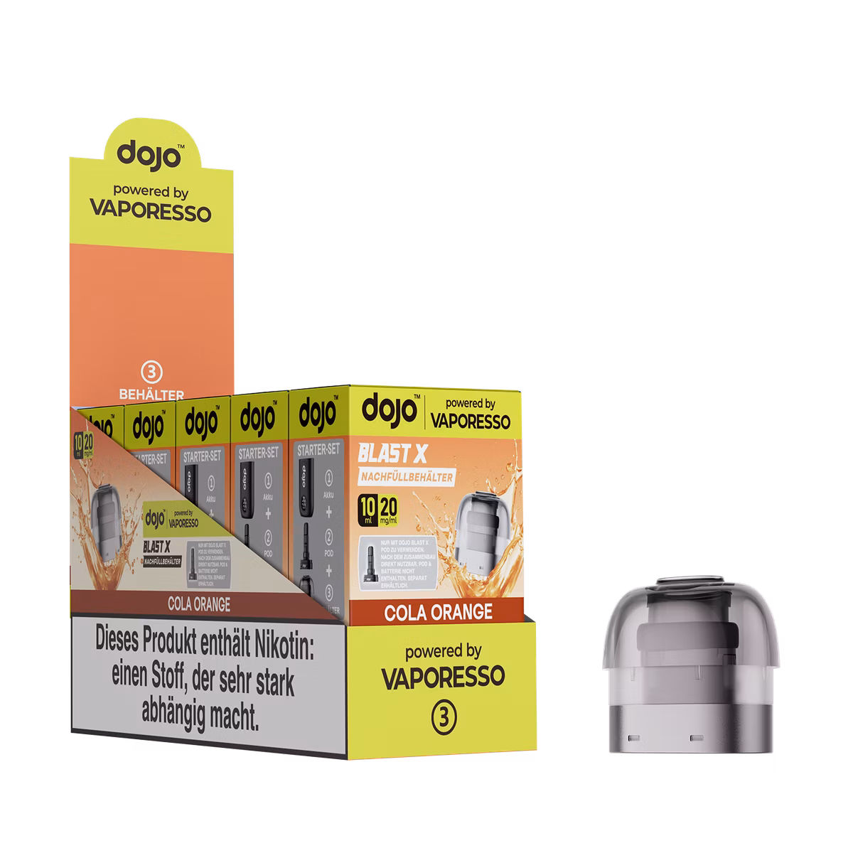 Vaporesso, Dojo, BLAST X, Nikotinsystem, Cola Orange