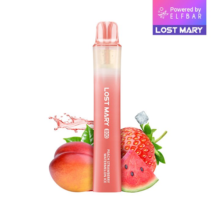 Lost Mary - LM800 - Einweg E-Zigarette - Peach Strawberry Watermelon Ice - 20mg Lost Mary - LM800 - Einweg E-Zigarette - Peach Strawberry Watermelon Ice - 20mg