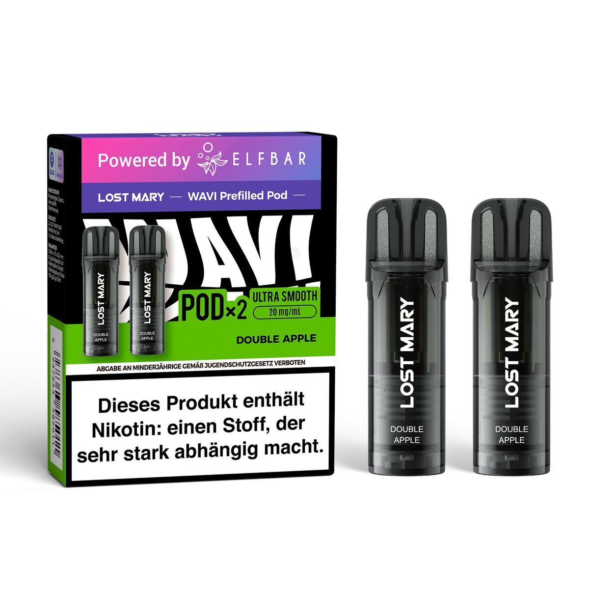 Lost Mary - Wavi - Prefilled Pods - Double Apple - 20mg Lost Mary - Wavi - Prefilled Pods - Double Apple - 20mg