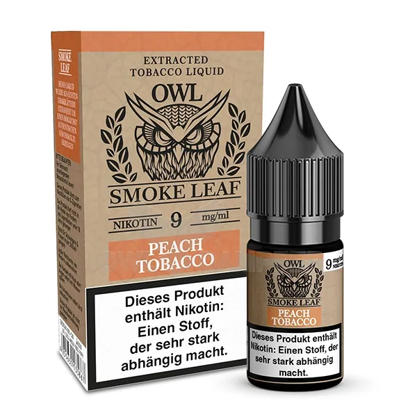 OWL Smoke Leaf Nikotin-Liquid Peach Tobacco 10ml 9mg OWL Smoke Leaf Nikotin-Liquid Peach Tobacco 10ml 9mg