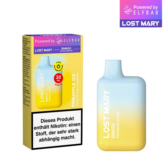 Lost Mary - BM600 - Einweg E-Zigarette - Pineapple Ice - 20mg - 1er Packung