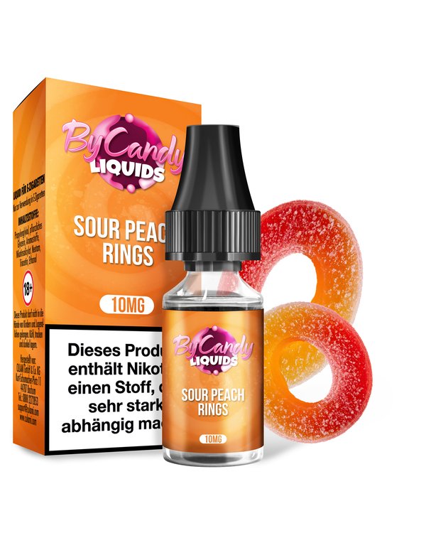 By Candy - Nikotinsalzliquids - 10ml - Sour Peach Rings - 10mg