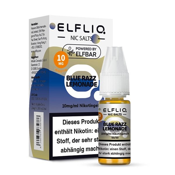 Elfbar - ElfLiq - 10ml - Blue Razz Lemonade | Nikotinsalz-Stärke : 10mg