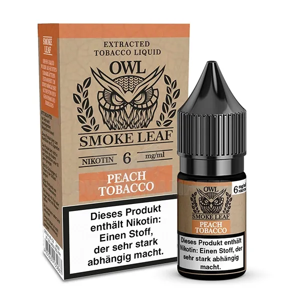 OWL Smoke Leaf Nikotin-Liquid Peach Tobacco 10ml 6mg OWL Smoke Leaf Nikotin-Liquid Peach Tobacco 10ml 6mg