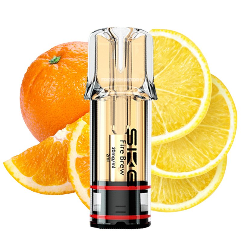 SKE - Crystal Plus - Prefilled Pod - Fire Brew 2ml - 20mg - 2er Paket, Zitrusfrucht, Obst, Pflanze, Produzieren, Orange