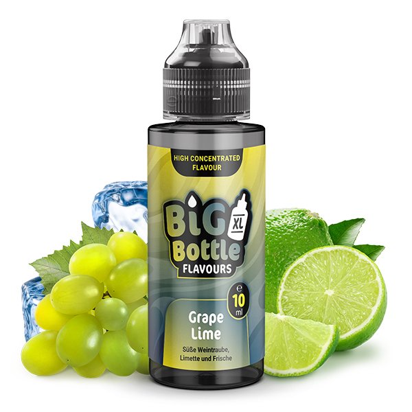 Big Bottle - Aroma - 10ml - Grape Lime | Inhalt : 10ml | Nikotinstärke : 0mg | Paketgröße : 1er Packung
