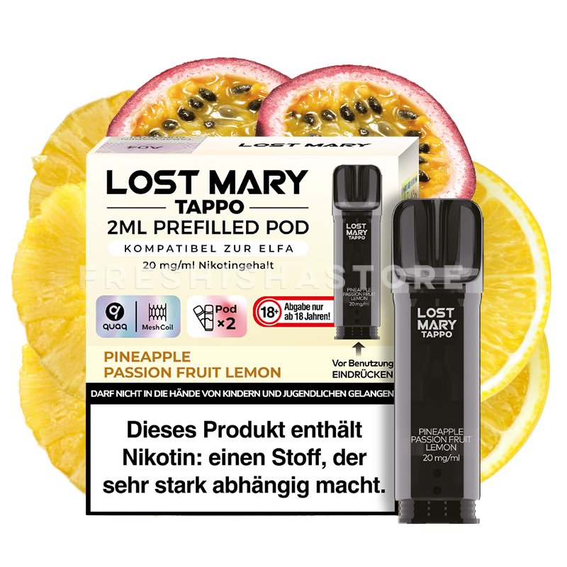 lost-mary-tappo-prefilled-pod-p-passionfruit-lemon Lost Mary - Prefilled Pod - Tappo - Pineapple Passion Fruit Lemon - 20mg
