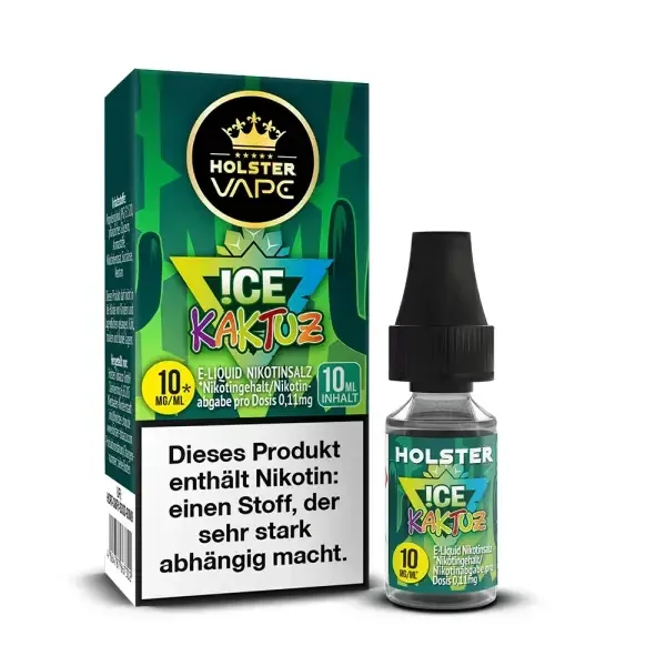 Holster - Nikotinsalzliquids - 10ml - Ice Kaktuz | Inhalt : 10ml | Nikotinsalz-Stärke : 5mg | Paketgröße : 1er Packung