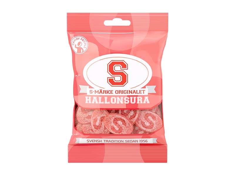 Candy People - S-Märke - Saure Fruchtgummis - Himbeere - 80g Candy People - S-Märke - Saure Fruchtgummis - Himbeere - 80g