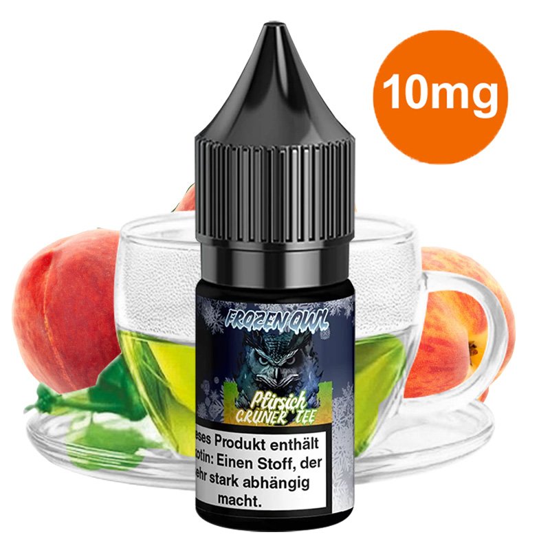 Frozen OWL - Pfirsich Grüner Tee - Nikotinsalz Liquid - 10ml - 10mg