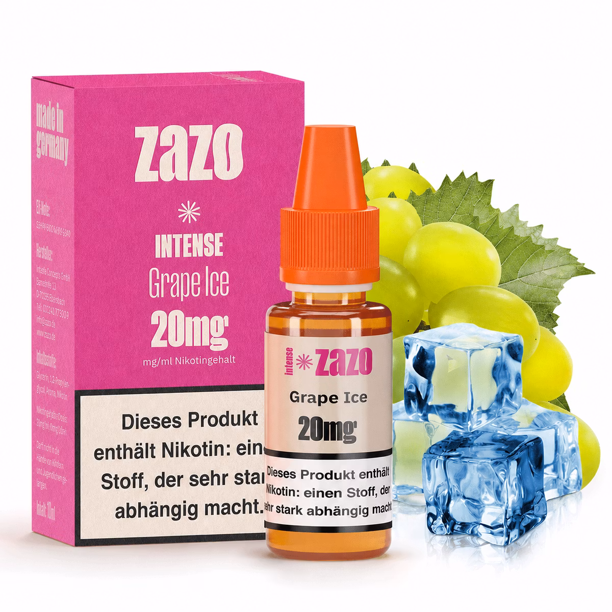 Zazo Intense - Nikotionsalz-Liquid - Grape Ice - 10ml - 20mg