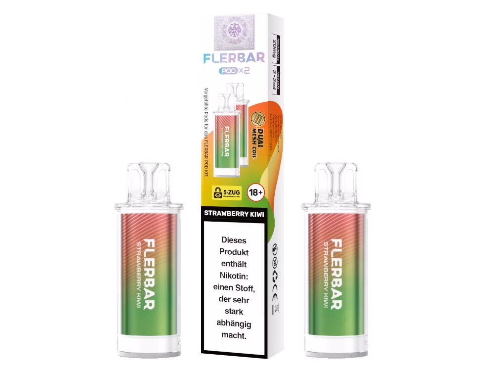 Flerbar - Prefilled Pod - 2ml - 2er Pack - Strawberry Kiwi