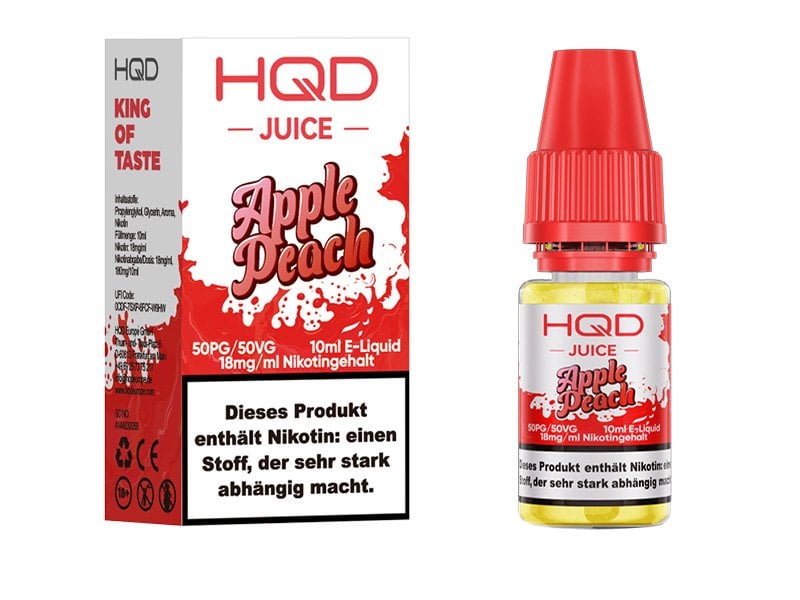 HQD - Juice - Apple Peach - Nikotinsalz Liquid - 10ml - 18mg