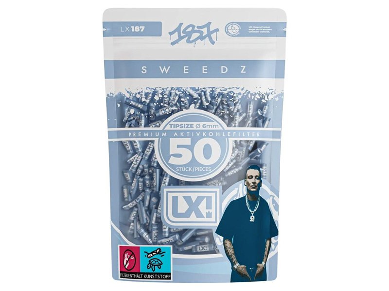 187 Straßenbande - Sweedz - Aktivkohlefilter - Ø 6mm - 50 Stück - LX!