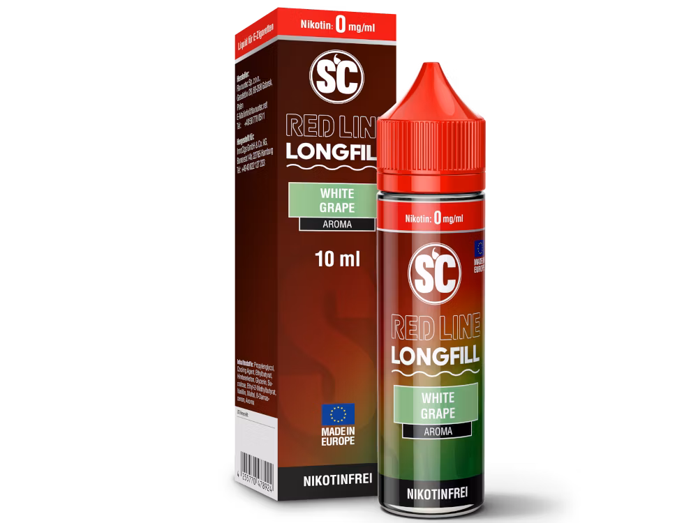 SC Red Line - Aroma - 10ml - White Grape | Inhalt : 10ml | Nikotinstärke : 0mg | Paketgröße : 1er Packung SC Red Line - Aroma - 10ml - White Grape | Inhalt : 10ml | Nikotinstärke : 0mg | Paketgröße : 1er Packung