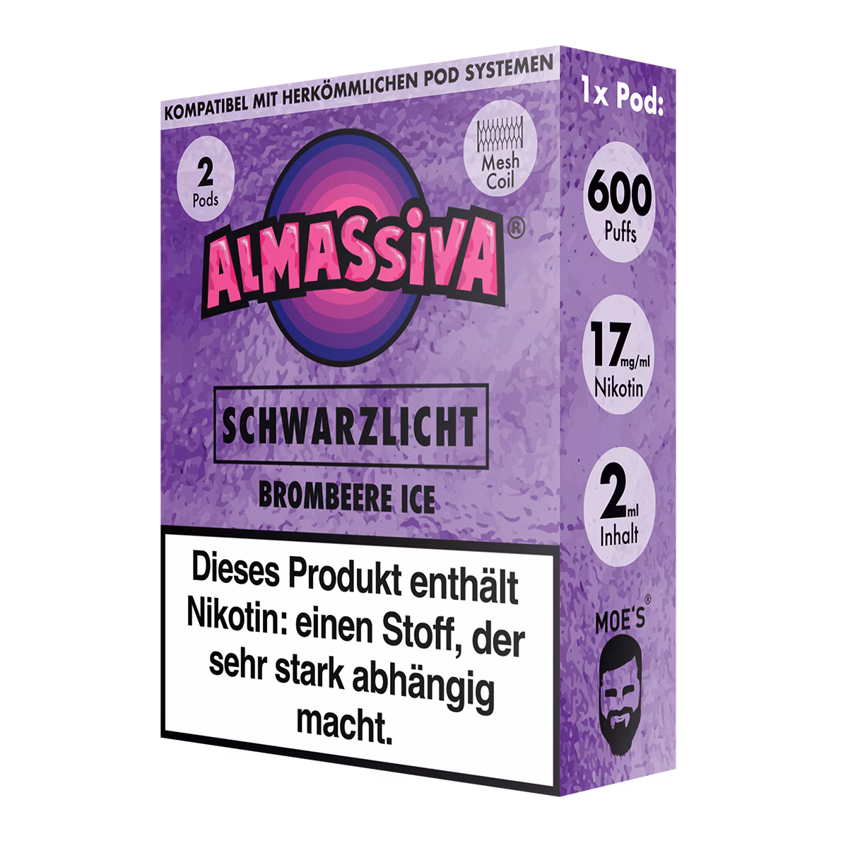 Al Massiva - Prefilled Pod - 2ml - 2er Pack - Schwarzlicht