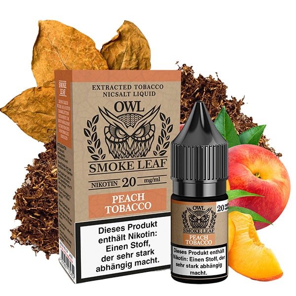 owl-smoke-leaf-peach-tobacco-10ml-20mg-2 OWL Smoke Leaf - Peach Tobacco - Nikotinsalz Liquid - 10ml - 20mg