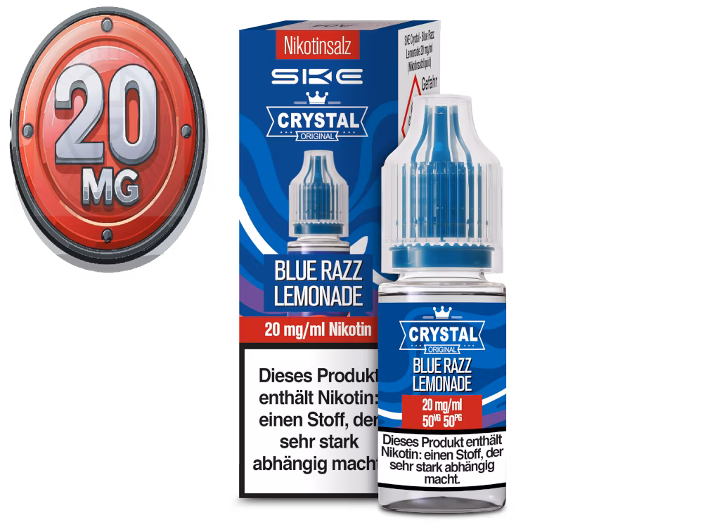 SKE - Crystal Liquid - Blue Razz Lemonade - Nikotinsalz Liquid - 10ml - 20mg